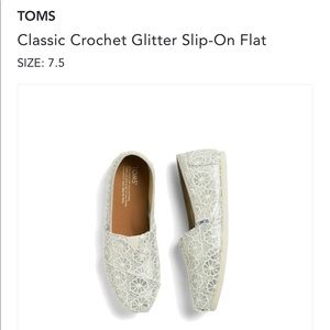 Toms Glitter Slip On Flat